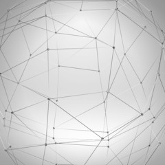 Wireframe Polygonal Element. Abstract Background with Diamonds