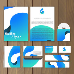 Modern corporate identity. Creative stationery template. Trendy business concept with logo design. Vector illustration.