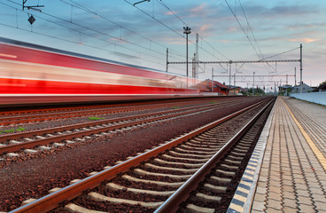 Speed Train in station