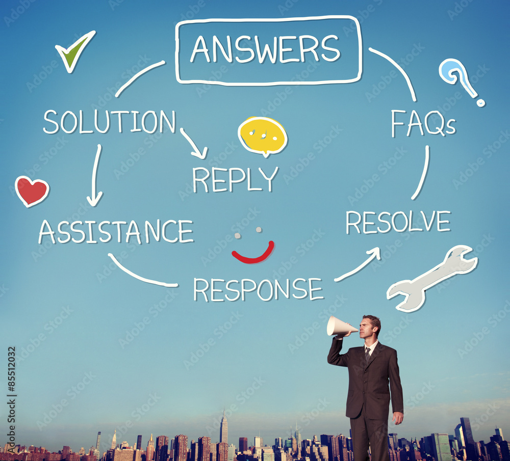 Poster answers solution response question solving concept