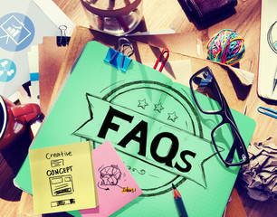 Faq Frequently Asked Questions Guidance Explanation Concept
