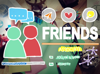 Friends Group People Social Media Loyalty Concept