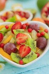 Fruit salad - diet, healthy breakfast, weight loss concept