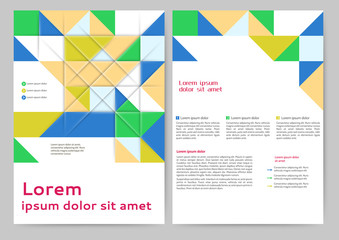 Abstract colored brochure