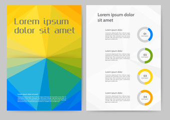 Abstract colored brochure