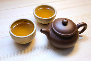cup of tea and teapot