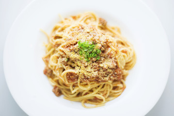 famous classic italian 4beef bolognese bolognaise spaghetti