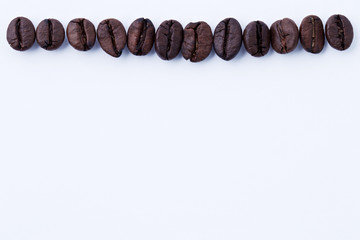 effect from nicotine concept, coffee bean in the form of tooth.