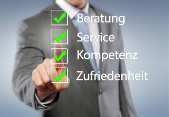Beratung, Service, Kompetenz, Zufriedenheit