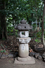 Fototapeta na wymiar Stone pillar at Hikawa Shrine, Tokyo, Japan