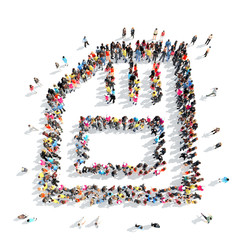 people in the shape of SIM cards.