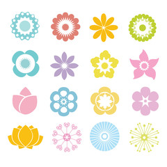 Decorative flower with variation style and colour