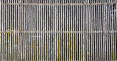 lath wooden wall , old strip wood wall