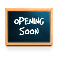 Obraz premium Tablica kredowa z napisem 'Opening soon'