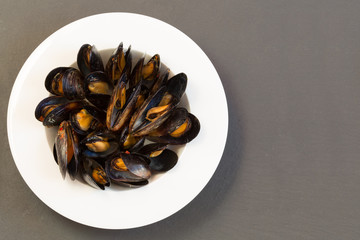 Italian cuisine. Mussels