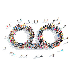 people in the shape of a tape.