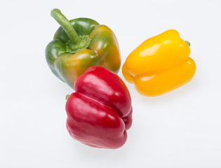 sweet pepper isolated on white background