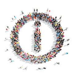 people in the shape of sign on.