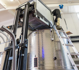 cuverie pendant les vendanges