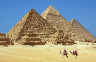 Papier Peint photo Lavable Egypte Les pyramides en Egypte