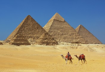 Fototapeta na wymiar The pyramids in Egypt