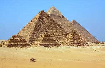 Fotobehang De piramides in Egypte © Dan Breckwoldt