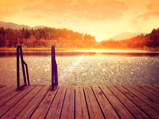 wonderful sunset - peaceful lake 01