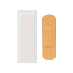 Two Medical Adhesive Bandages Vector