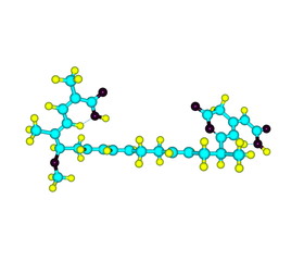 Bongkrek acid molecule isolated on white