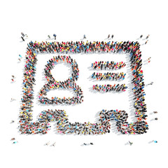 people in the shape  of a badge.