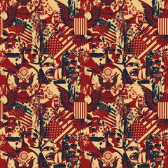 Pattern with symbols of the US