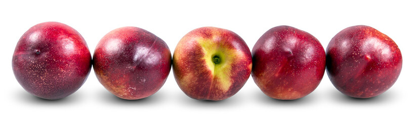 Nectarine fruit isolated on white background