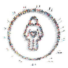 people in the shape of a man.