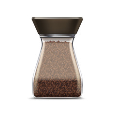 Vector Coffee Glass Jar Packaging Package Isolated