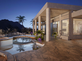 Rendering of a building