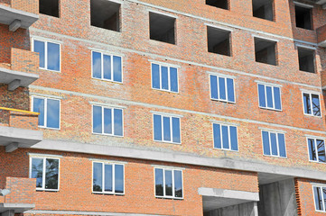 Obraz premium Building construction site from concrete and brick