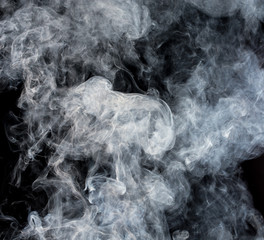 smoke on a black background
