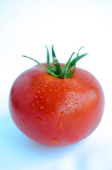 Fresh tomato on white background