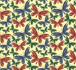 Background with butterflies.