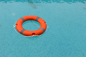 Lifebuoy in the swimming pool