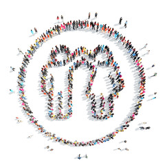 people in the shape of a man.