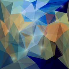 Fototapeta premium Abstract bright polygonal triangular background with glaring lights