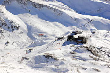 Fototapeta na wymiar The Nebelhorn Mountain in winter. Alps, Germany.