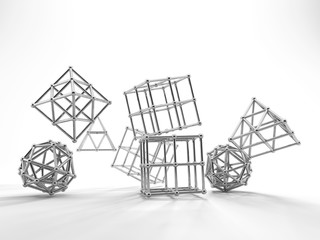 Fototapeta na wymiar abstract geometry 3d rendering