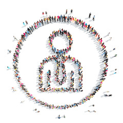 people in the shape of a man.