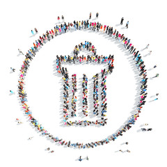  people in the shape of  trash.