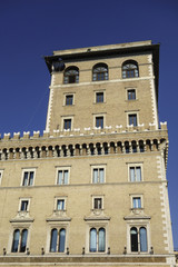 Palazzo Venezia renaissance palace on Piazza Venezia Rome Italy