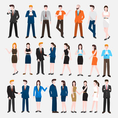 Business Peoples acting in workplace - Vector Illustration, Graphic Design Editable For Your Design.
