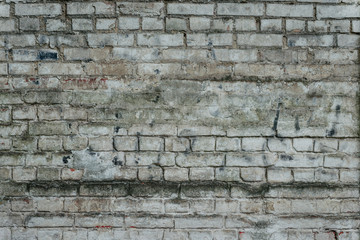 Texture. Brick. Wall. A background with attritions and cracks