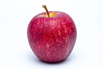 Apple with dew on white background
